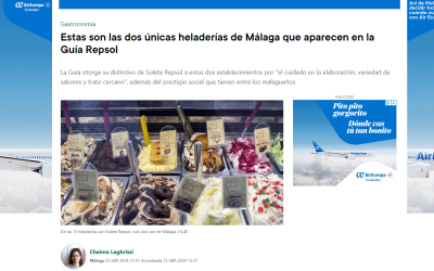 Estas son las dos únicas heladerías de Málaga que aparecen en la Guía Repsol